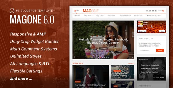 MagOne Blogger Template