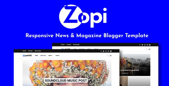 ZopiMag - Responsive News & Magazine Blogger Template