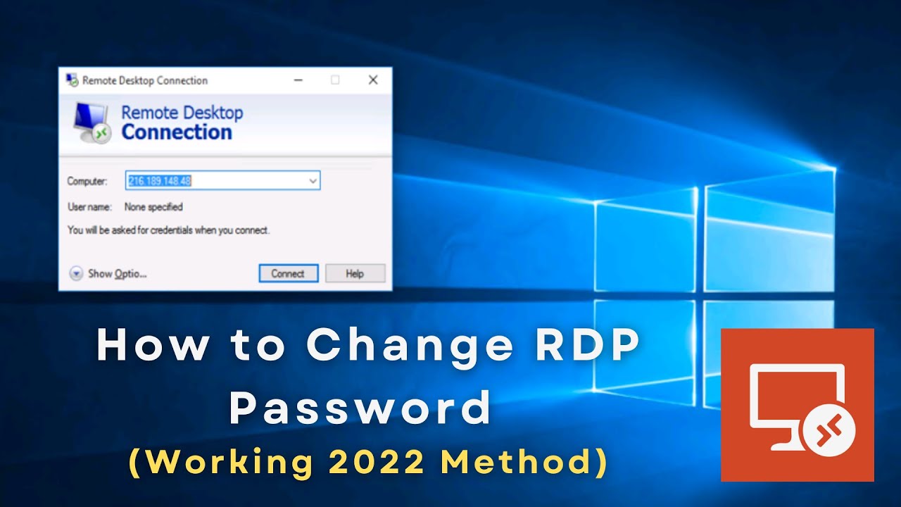 Windows RDP Password Change