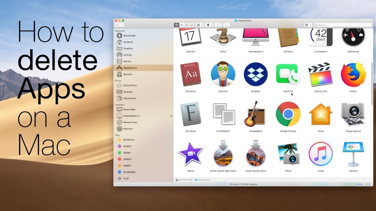 Uninstall Apps in macOS
