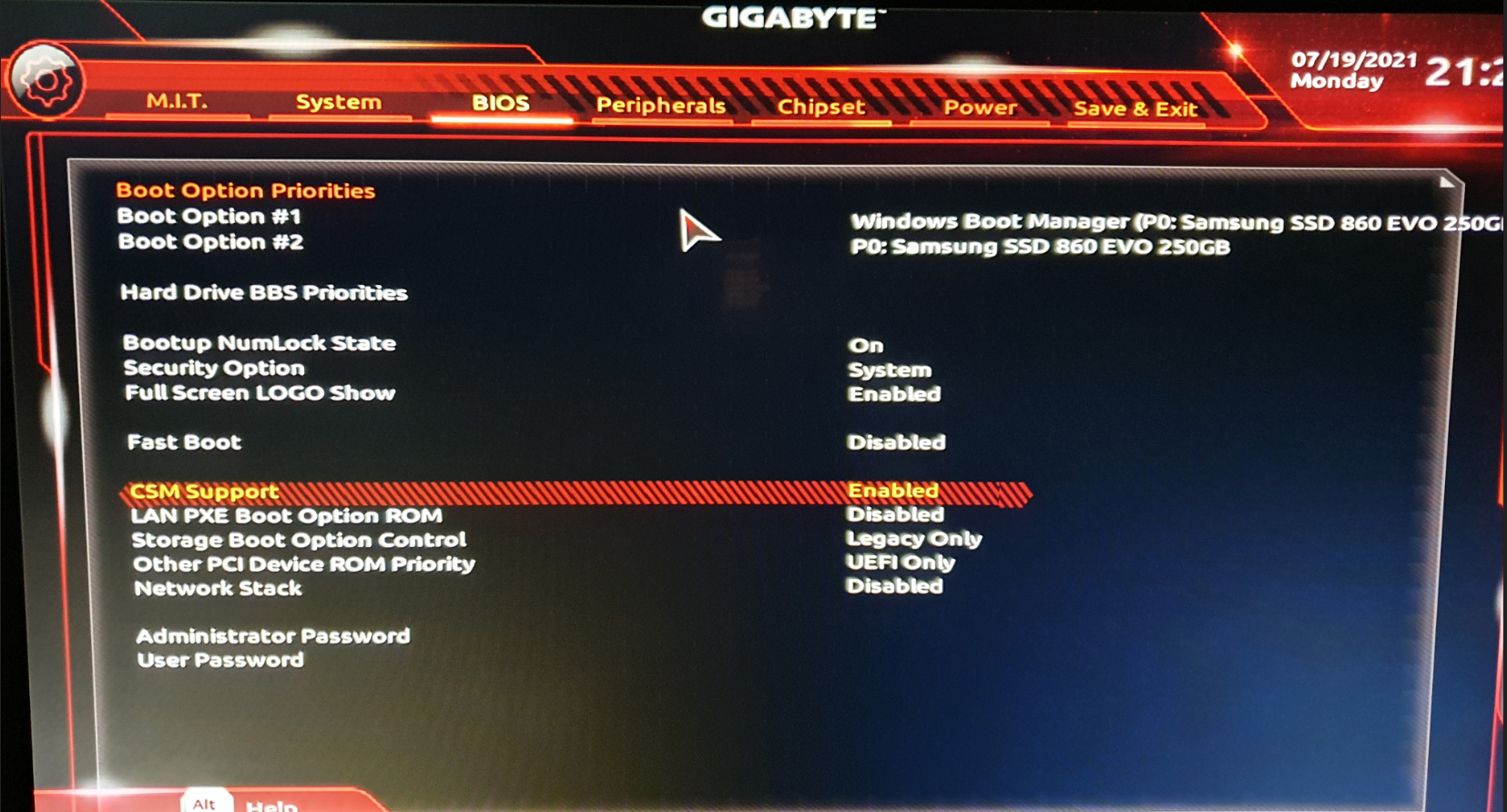 Enable Secure Boot on Gigabyte