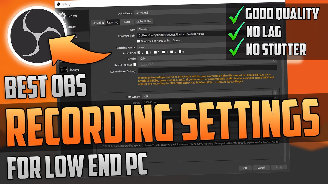 OBS Settings for Recording