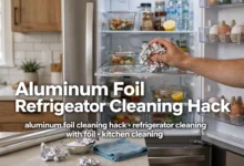 Aluminum Foil Refrigerator Cleaning Hack