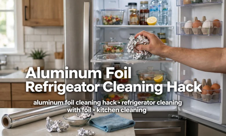 Aluminum Foil Refrigerator Cleaning Hack